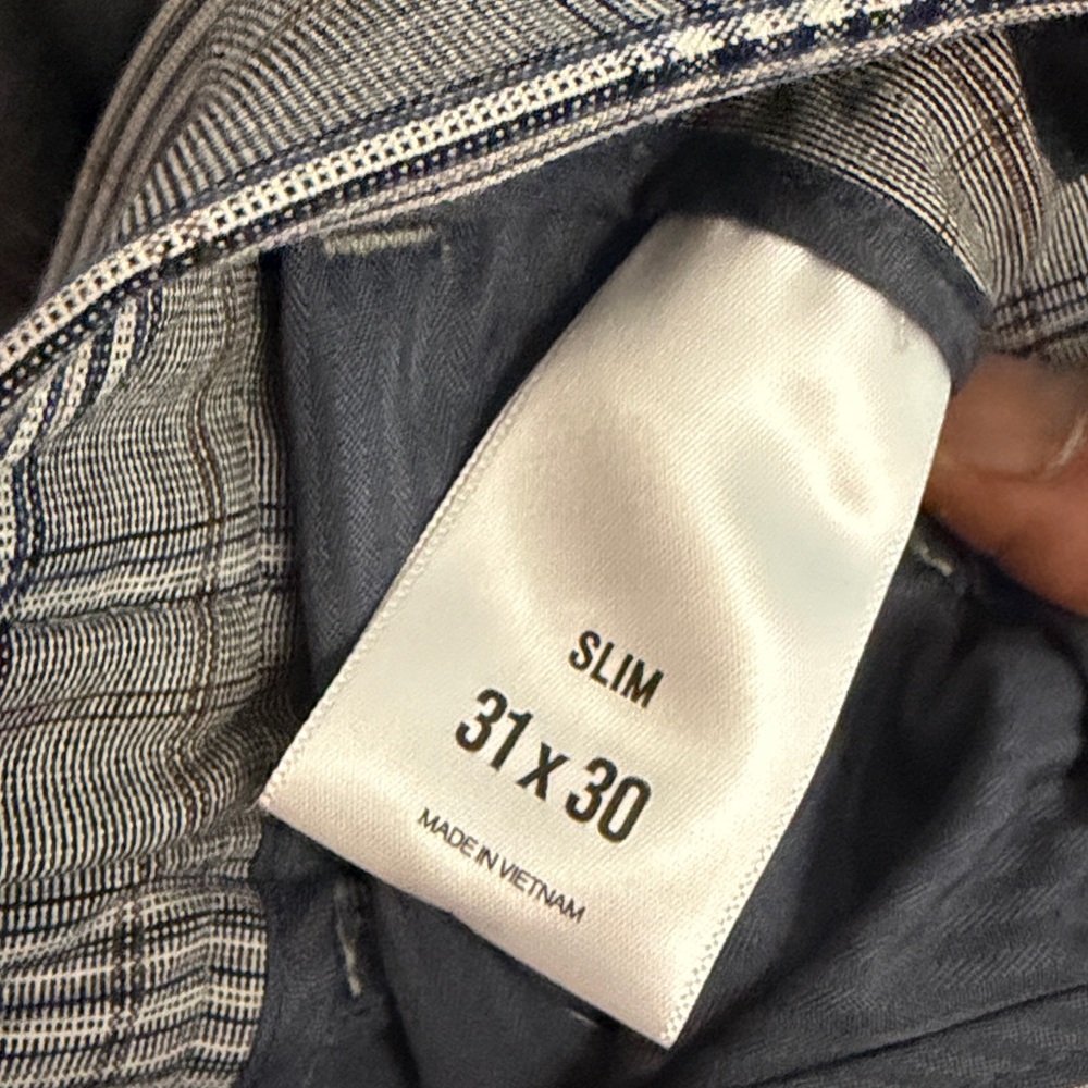 Express Charcoal Gray Blazer with Plaid Trouser